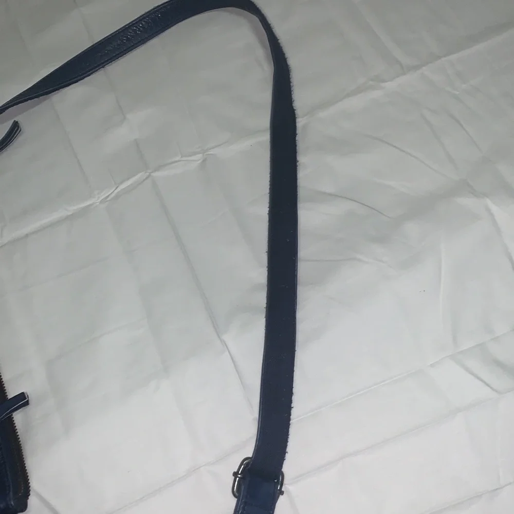 Fredsbruder soft leather handbag navy - Picture 9 of 11